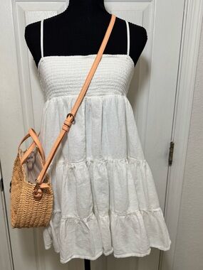 ZARA Cream Tiered Sundress